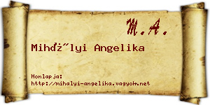 Mihályi Angelika névjegykártya